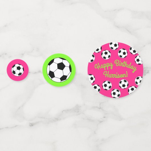 Voetbal sport Birthday Party roze Confetti (Achterkanten)