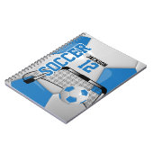 Voetbal ⚽ Sport - Blauw en wit Notitieboek (Linkerzijde)