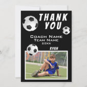 Voetbal Sport Dank coach  Bedankkaart (Voorkant)