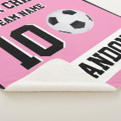 Voetbal SPORT Deken roze gepersonaliseerde speler  (3/4)
