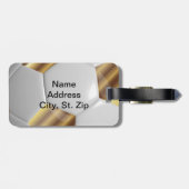 Voetbal sport | DIY-tekst - Goud Bagagelabel (Achterkant horizontaal)