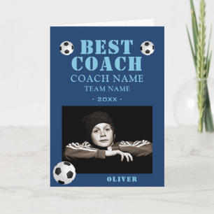 Voetbal Sport Foto Coach  Bedankkaart