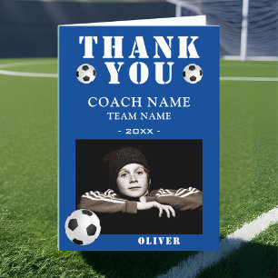 Voetbal Sport Foto Coach Bedankkaart