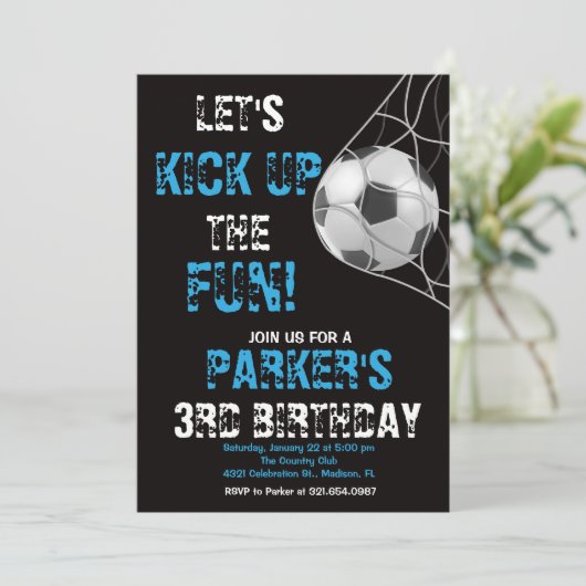 Voetbal Sport Game Verjaardagsfeest Kaart (Staand voorkant)