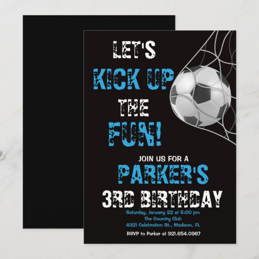 Voetbal Sport Game Verjaardagsfeest Kaart (Voorkant / Achterkant)