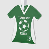 Voetbal Sport Jersey Groen met Foto Ornament (voorkant)