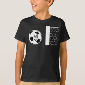 Voetbal sport met doel zwarte T-shirt (Voorkant)