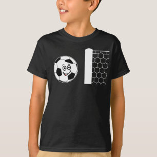 Voetbal sport met doel zwarte T-shirt