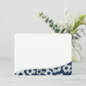 Voetbal Sport Plat Kaart Bedankt (Staand voorkant)