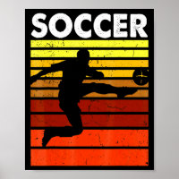 Voetbal Sport Retro Vintage Voetbalspeler T-shirt