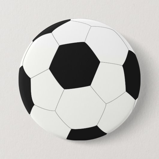 Voetbal Sport Ronde Button 7,6 Cm (Voorkant)