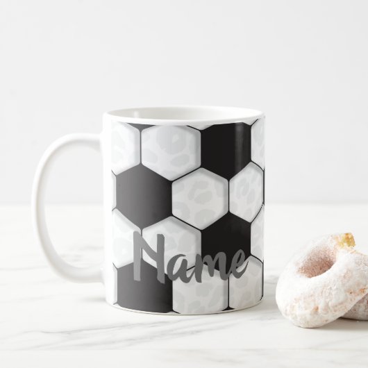 Voetbal, sport, Soccer Mam Design Coffee Mok Cup (Met donut)