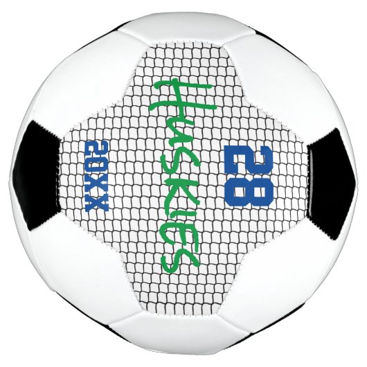 Voetbal Sport Speler Nummer Naam Jaar Net Fun (Gedraaid)