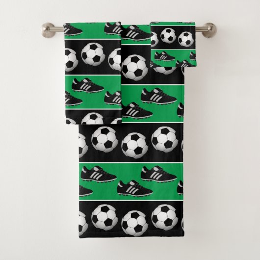 Voetbal sport thema leuke badkamer handdoek set (Insitu)