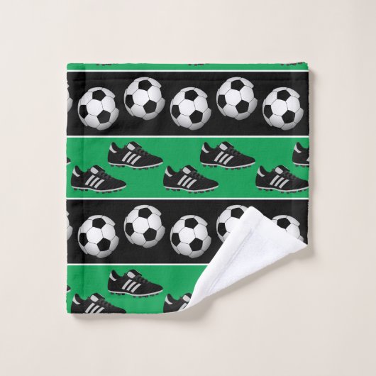 Voetbal sport thema leuke badkamer handdoek set (Wasdoekje)
