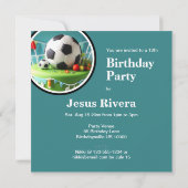 VOETBAL SPORT THEMA VERJAARDAGSTAART KAART (Achterkant)