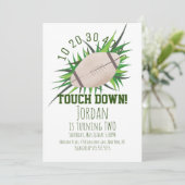 Voetbal Sport TouchDown Tailgating Gras Feest Kaart (Staand voorkant)