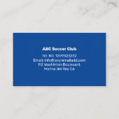 Voetbal Sport Trainer Visitekaartje (Achterkant)