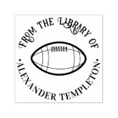 Voetbal Sport “Uit de bibliotheek van” Boeknaam Zelfinktende Stempel (Design)