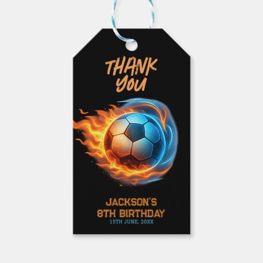Voetbal Sport Verjaardag Cadeaulabel (Voorkant)