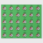 Voetbal Sport Verjaardag Cadeaupapier (Vlak)