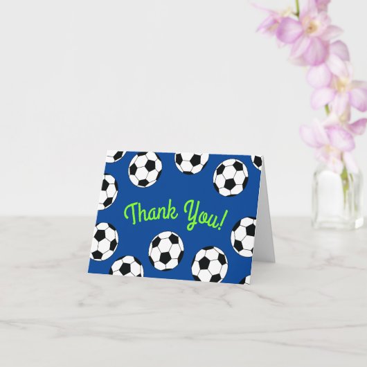 Voetbal Sport Verjaardagsfeestje Bedankt Kaart (Orchidee)