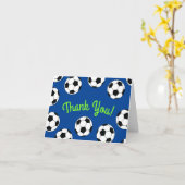 Voetbal Sport Verjaardagsfeestje Bedankt Kaart (Gele Bloem)