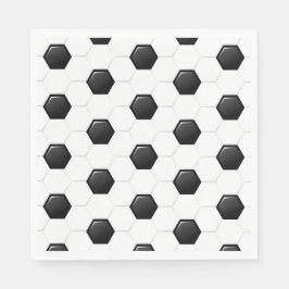 Voetbal Sport Wit Zwart Spel Kinder Plezier Servet