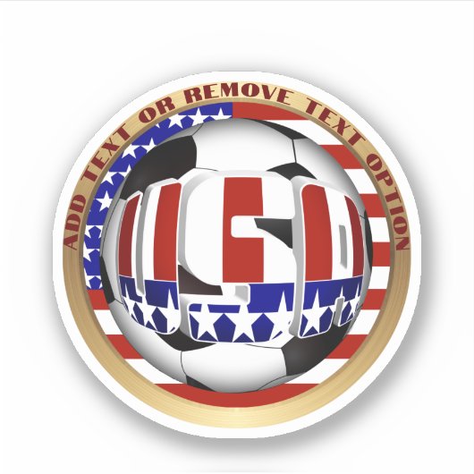 Voetbal Sportartikelen USA Sticker (Voorkant)
