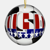 Voetbal Sportartikelen VS Keramisch Ornament (Voorkant)