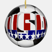 Voetbal Sportartikelen VS Keramisch Ornament (Achterkant)