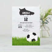 Voetbal Sportbal Kinderen Verjaardag Kaart (Staand voorkant)