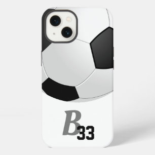 Voetbal Sporten Monogram Spelersnummer Kinderen  iPhone 13 Hoesje
