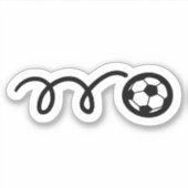 Voetbal sporten vinyl sticker (Voorkant)
