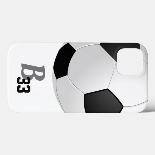 Voetbal Sportmonogram Player Nummer Kinder Case-Mate iPhone Case (Achterkant (horizontaal))