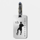 Voetbal / Sportontwerp Bagagelabel (Achterkant verticaal)