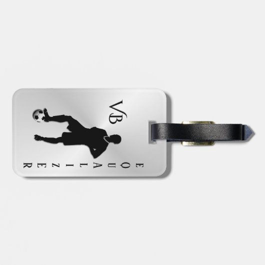 Voetbal / Sportontwerp Bagagelabel (Achterkant horizontaal)