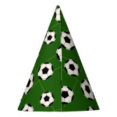 Voetbal sportpatronen feestjes pet feesthoedjes (Achterkant)