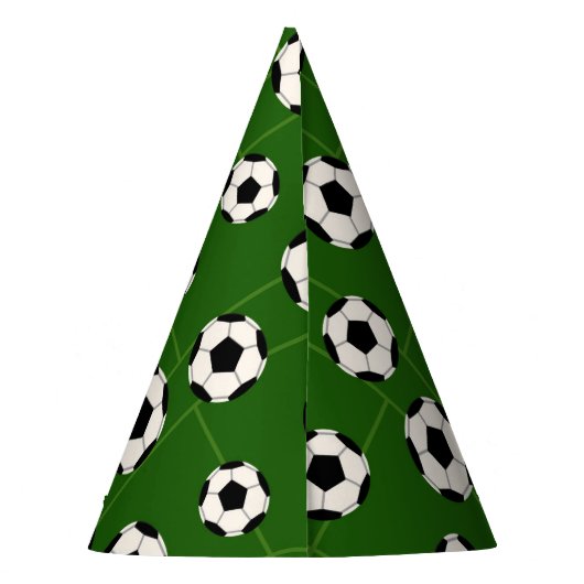 Voetbal sportpatronen feestjes pet feesthoedjes (Achterkant)