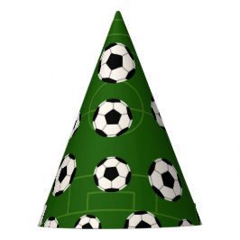 Voetbal sportpatronen feestjes pet feesthoedjes