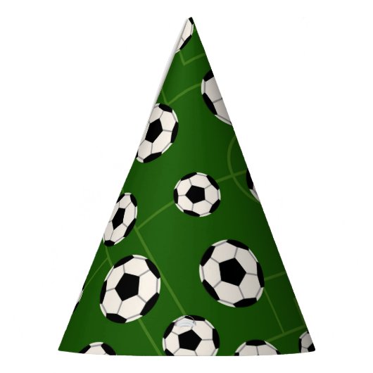 Voetbal sportpatronen feestjes pet feesthoedjes (Links)