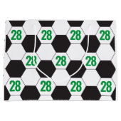 Voetbal Sports Happy Birthday Large Gift Bag Groot Cadeauzakje (Voorkant)