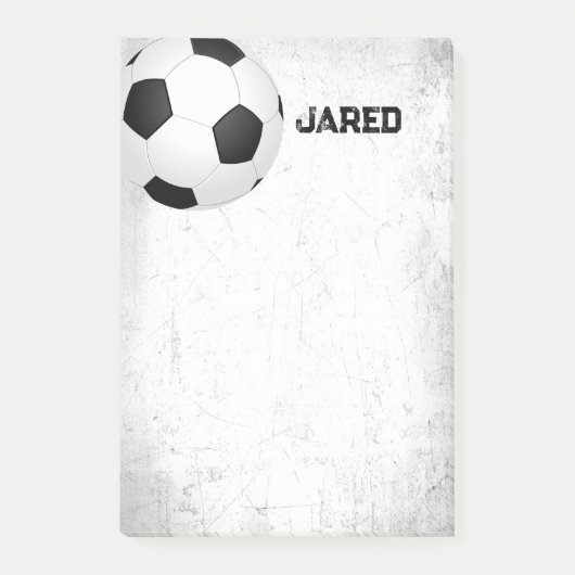 voetbal Sports Post It Note Distressed Style (Voorkant)