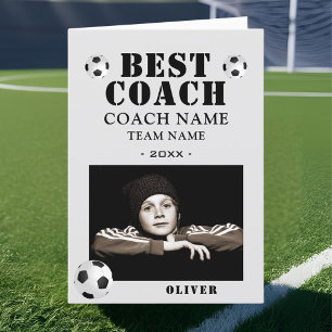 Voetbal Sportsfoto Coach Bedankkaart