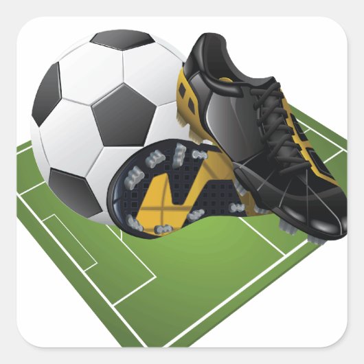 Voetbal Square Sticker (Voorkant)