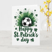 Voetbal St. Patrick's Dag Kaart (Gele Bloem)