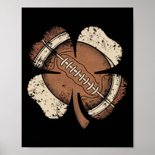Voetbal St Patricks Day Jongens Meisjes Mannen Vro Poster