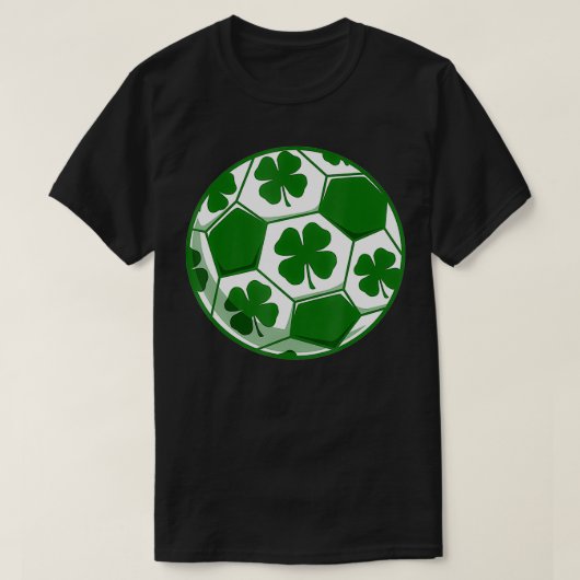 Voetbal St Patricks Day Shamrock T-shirt (Design voorkant)