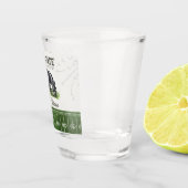 Voetbal staartfeest en verloofde parenborrel shot glas (Rechts)