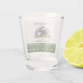 Voetbal staarthek & vier couples douchefeestje shot glas (Achterkant)